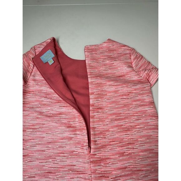 CeCe by Cynthia Steffe Womens Sz 2 Shift Dress Pink Short Sleeve POCKETS - Picture 12 of 15